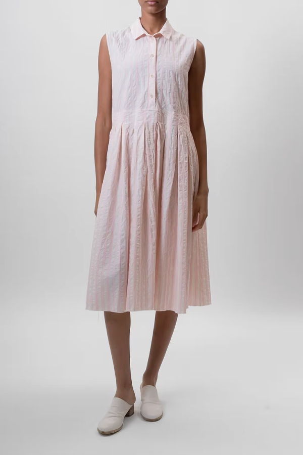 Aequamente Pink Stripe Cotton Dress