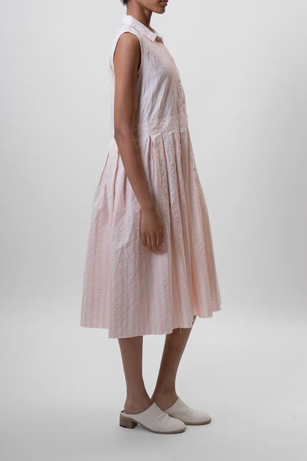 Aequamente Pink Stripe Cotton Dress