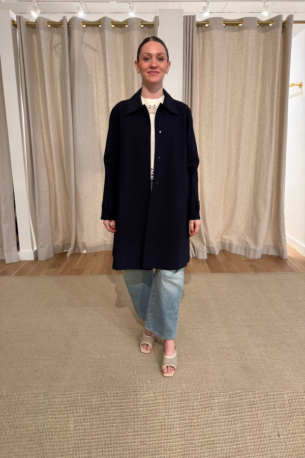 Harris wharf Mac Coat Scuba Coat