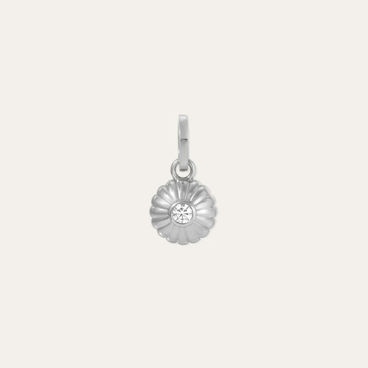 Adina Reyter Groovy Diamond Flower Hinged Charm - Silver - Image 3 of 4