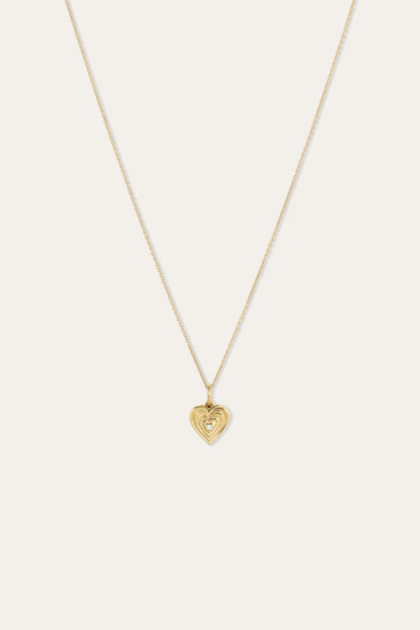 Adina Reyter Groovy Diamond Heart Locket Mini Charm Jewelry