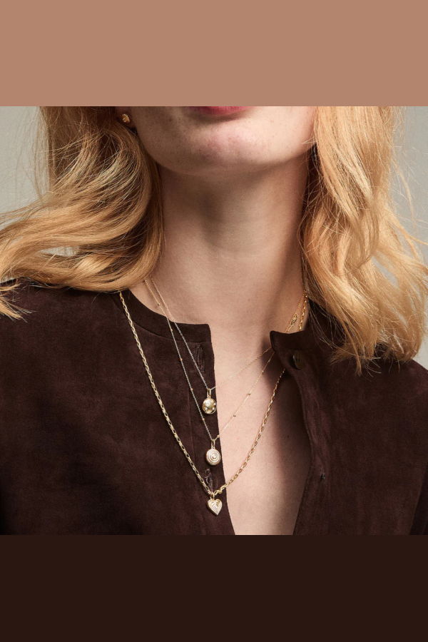 Adina Reyter Groovy Diamond Heart Locket Mini Charm Jewelry