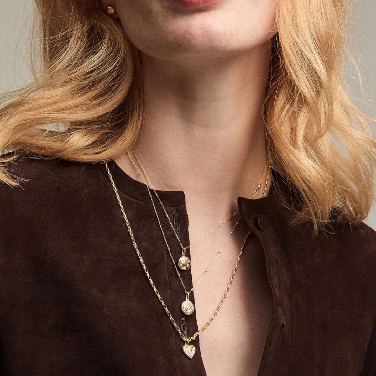 Adina Reyter Groovy Diamond Heart Locket Mini Charm Jewelry - Image 2 of 3