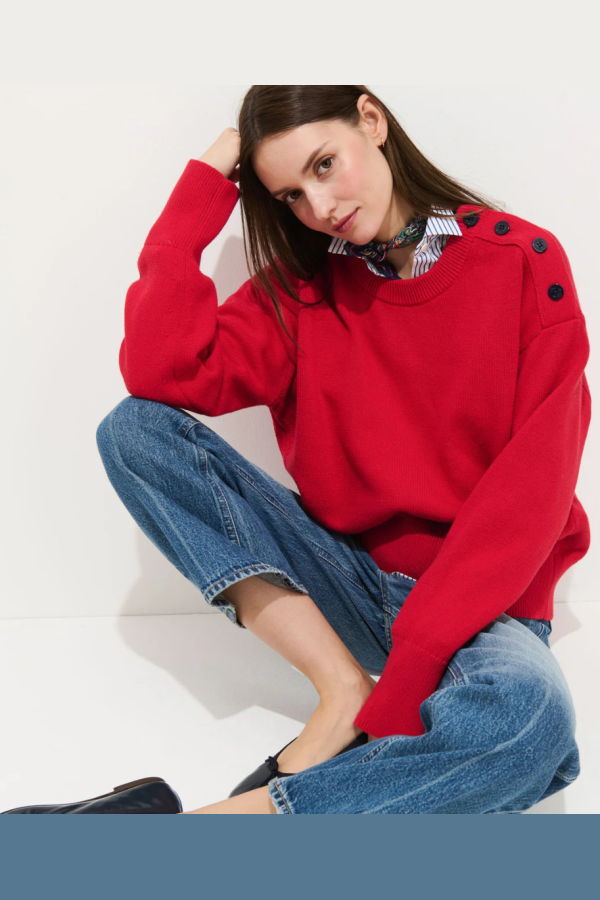 Alex Mill Normandy Sweater - Crimson