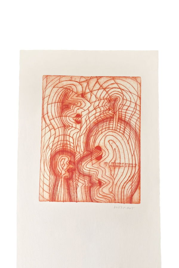 Dieter Roth (Germany) My Eye is a Mouth, Color Etching, Griffelkunst-Vereinigung Hamburg Edition, 1966
