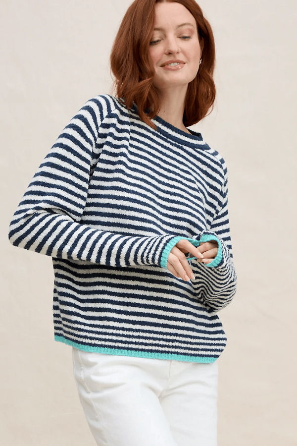 Margaret O'Leary Lola Stripe Pullover Sweater