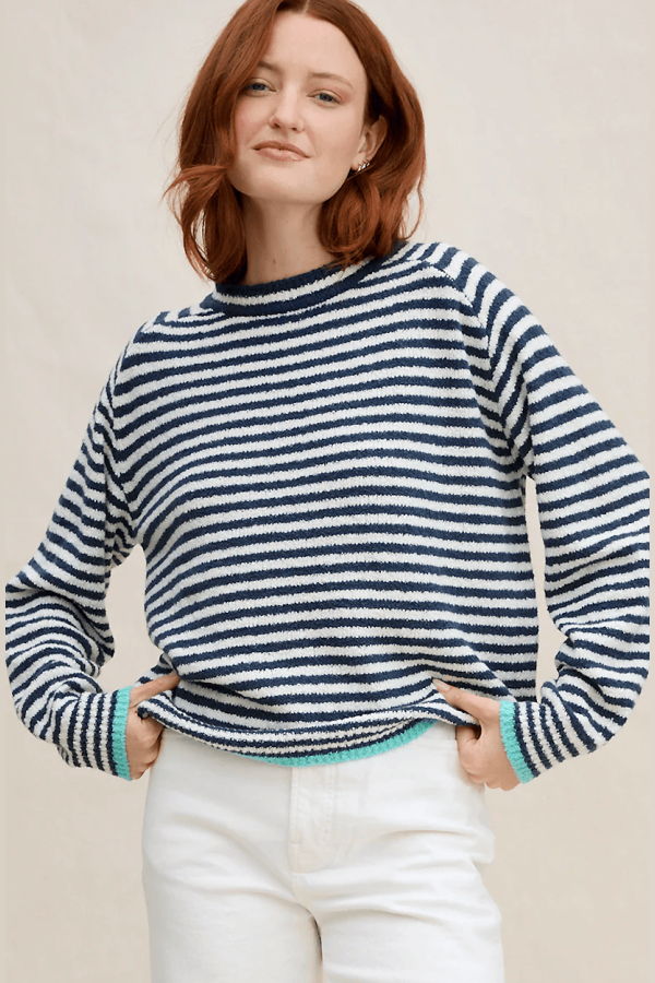 Margaret O'Leary Lola Stripe Pullover Sweater
