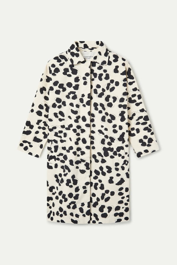 Compania Fantastica Dalmatian Print Trench Coat