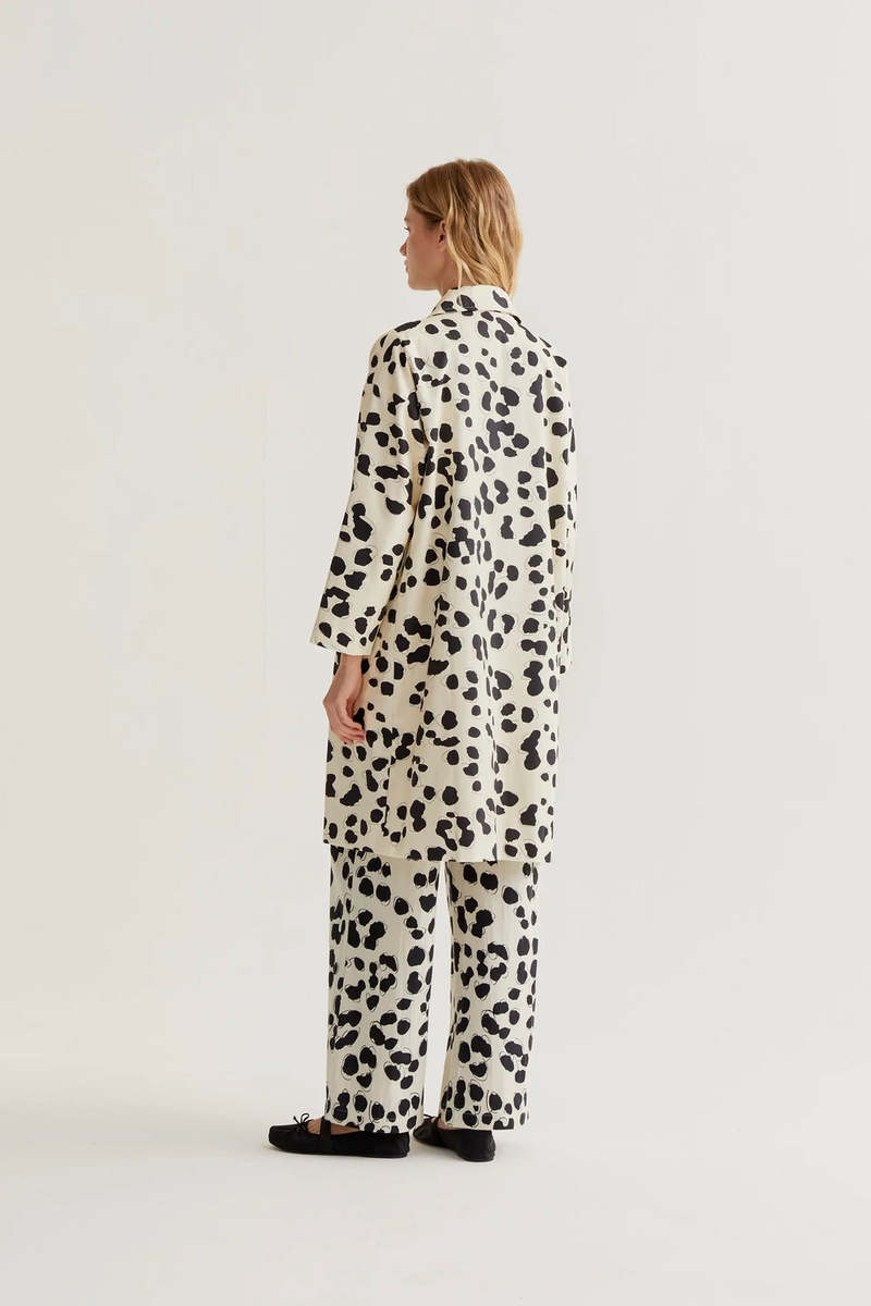 Compania Fantastica Dalmatian Print Trench Coat