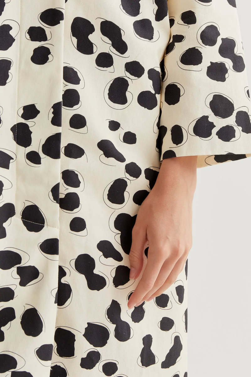 Compania Fantastica Dalmatian Print Trench Coat