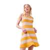Gigi Knitwear Mesh Cotton Tank Top - Natural/Yellow - Thumbnail 1