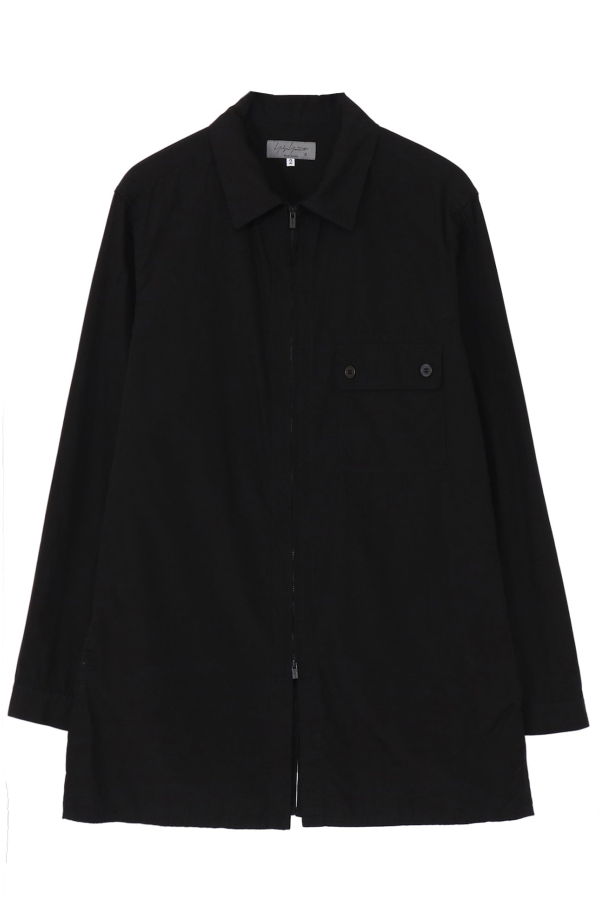 Yohji Yamamoto Chain Stitch Zip Opened Shirt - Black