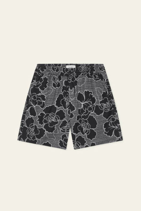 LES DEUX Charlie Poppy AOP Shorts - Cognac