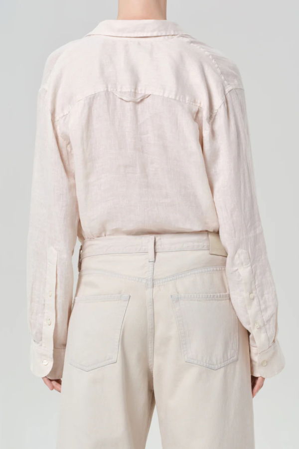 Citizens of Humanity Kayla Shrunken Shirt - Pale Stone