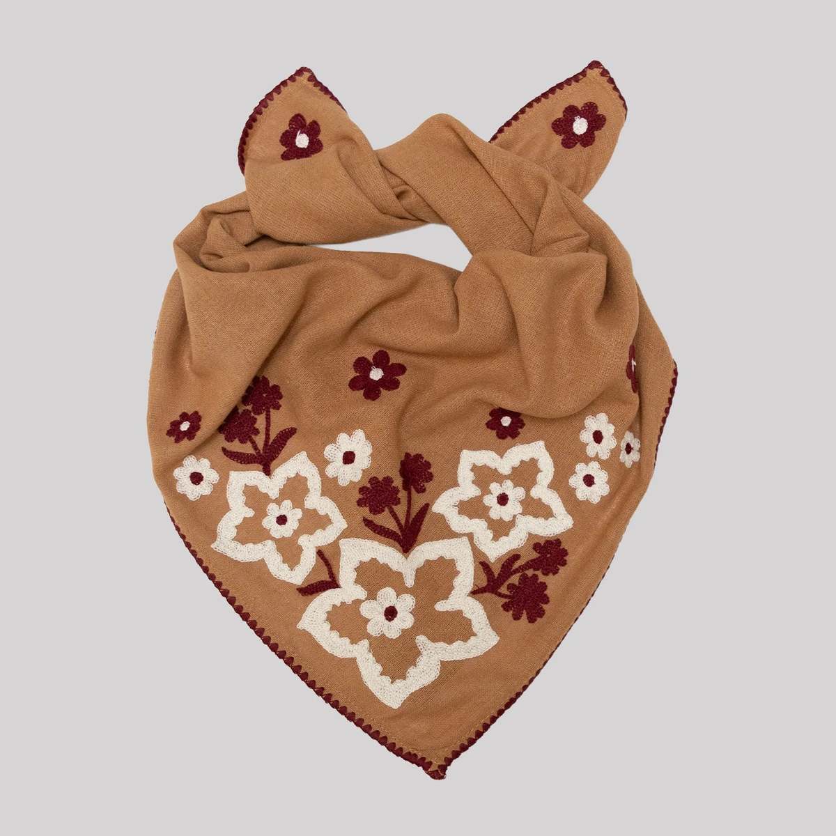 Last Chance Textiles Embroidered Silk Noil Bandana - Image 2 of 3