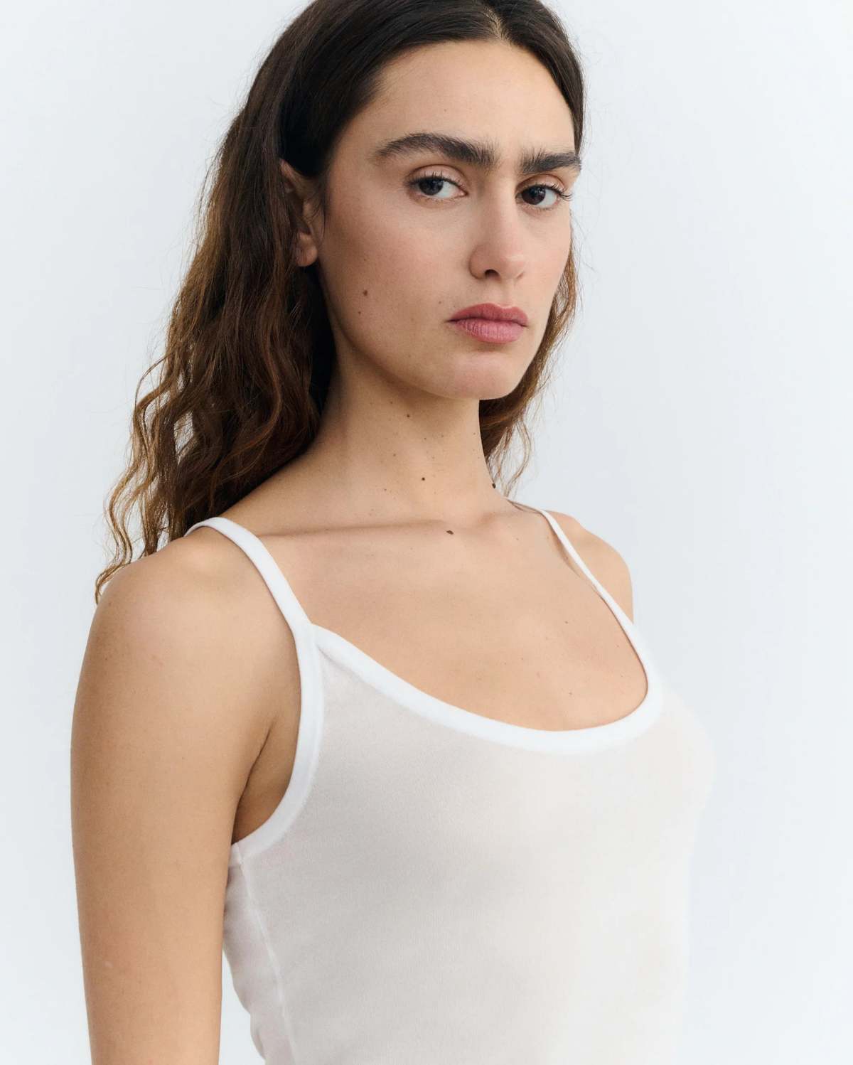 Thinking MU Sheer Knit Tank Top - White - Image 2 of 5