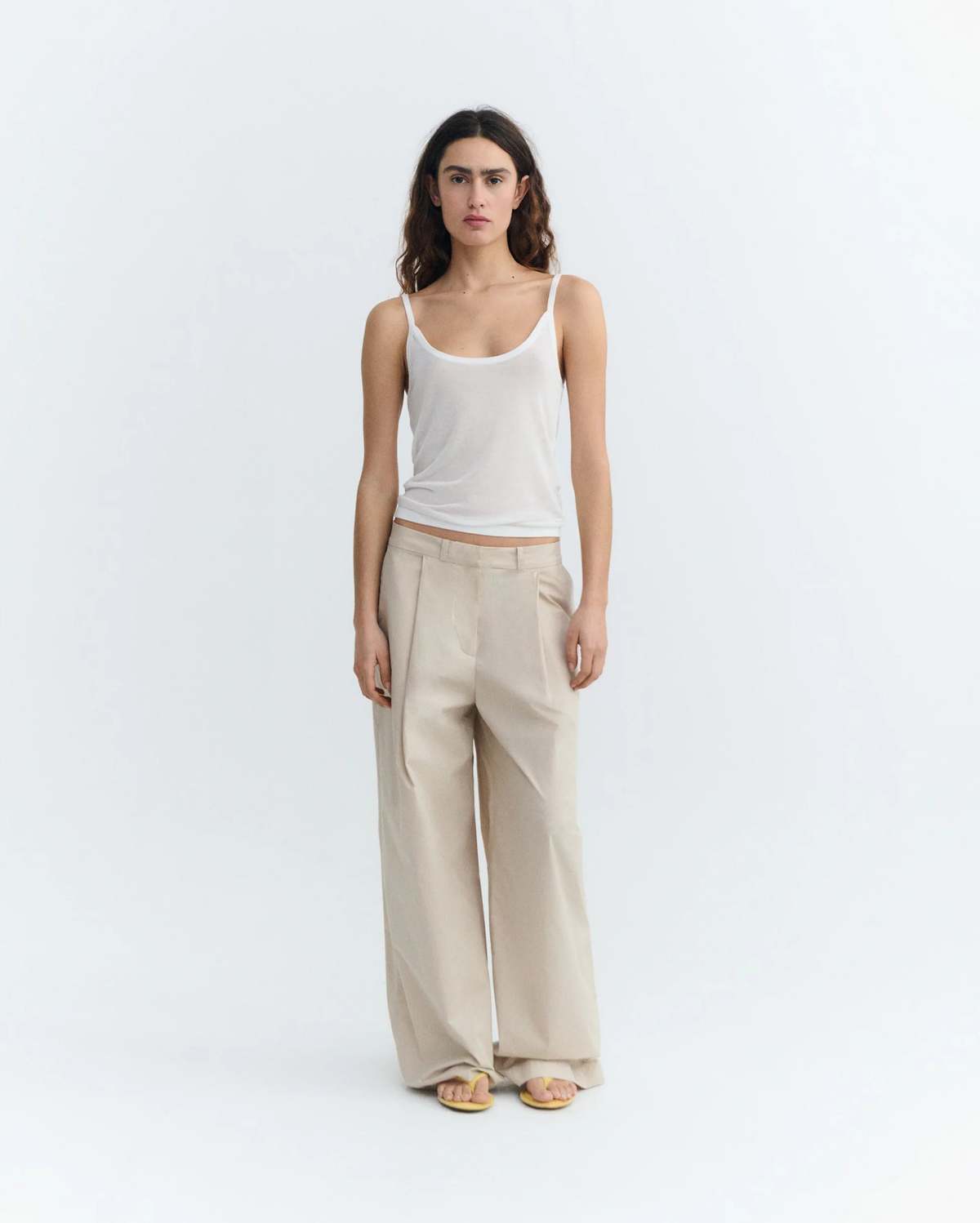 Thinking MU Sheer Knit Tank Top - White - Image 4 of 5