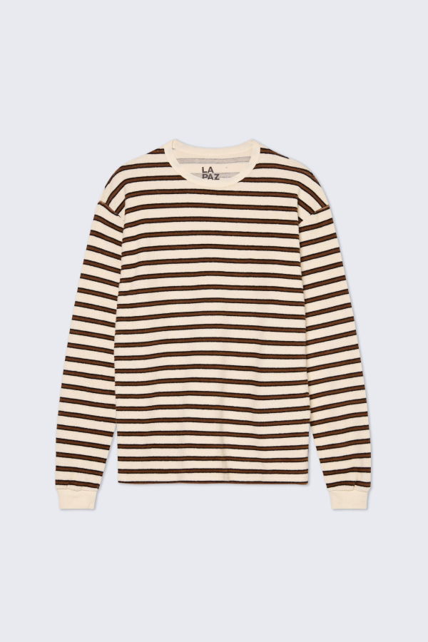 La Paz Feijó Long Sleeve Top - Aztec Brown Stripes