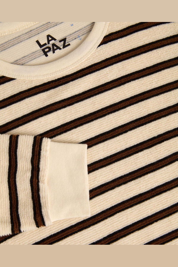 La Paz Feijó Long Sleeve Top - Aztec Brown Stripes