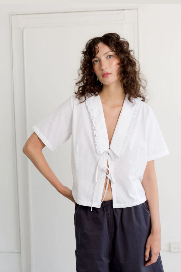 Bronze Age Marinero Top - White Solstice