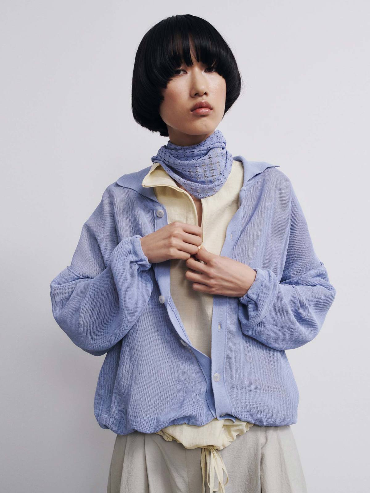 Rus Rogu Cardigan - Salvia Blue - Image 1 of 7