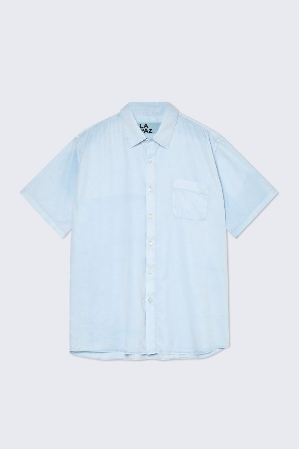 La Paz Roque Grandpa Shirt - Wind Blue