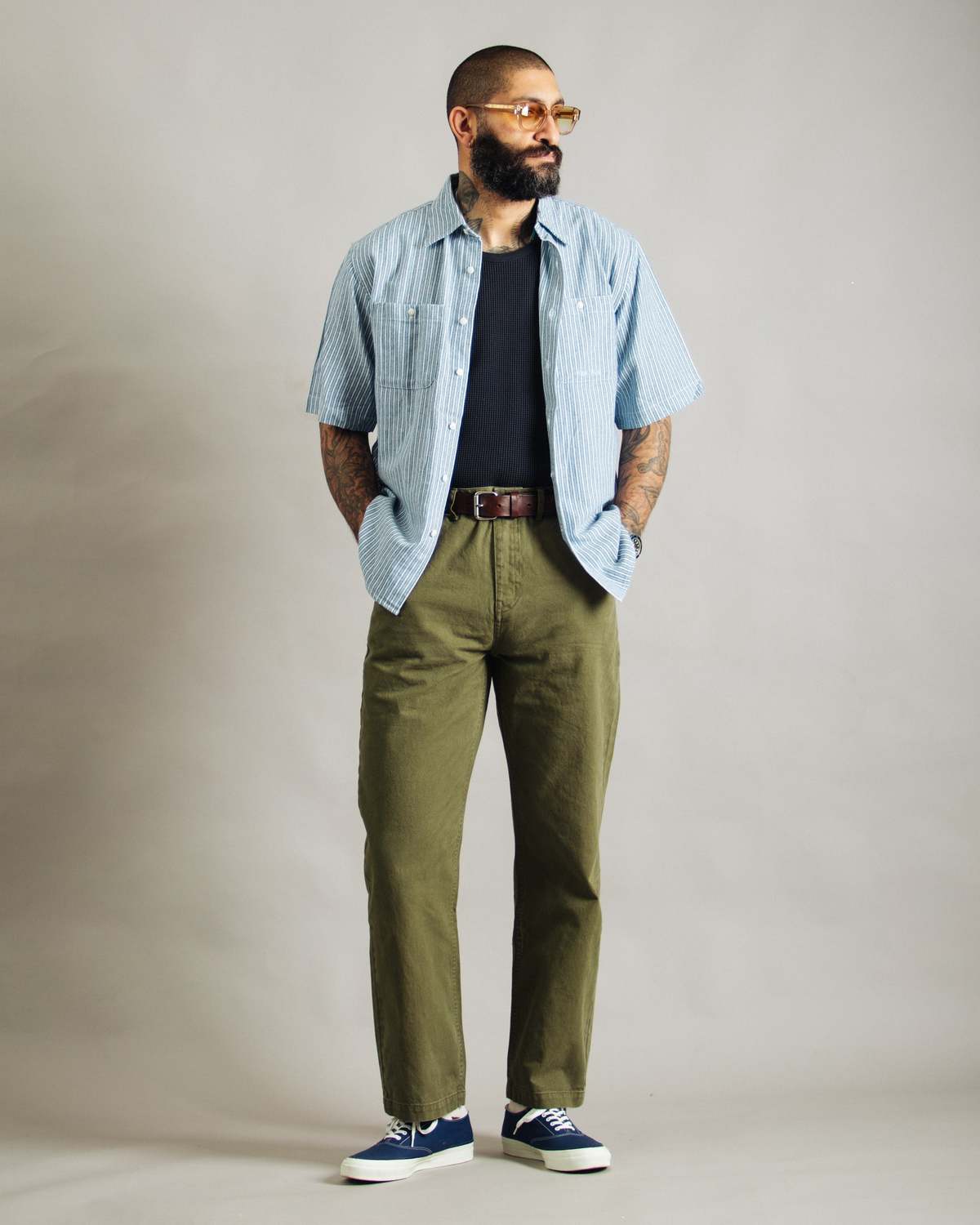 DUBBLEWARE Short Sleeve Workshirt - Broken Twill - Image 11 of 12