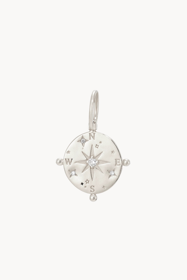 bluboho Cosmic Compass Charm - Silver