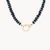 bluboho Eye Love You Onyx Beaded Charm Necklace - Thumbnail 1