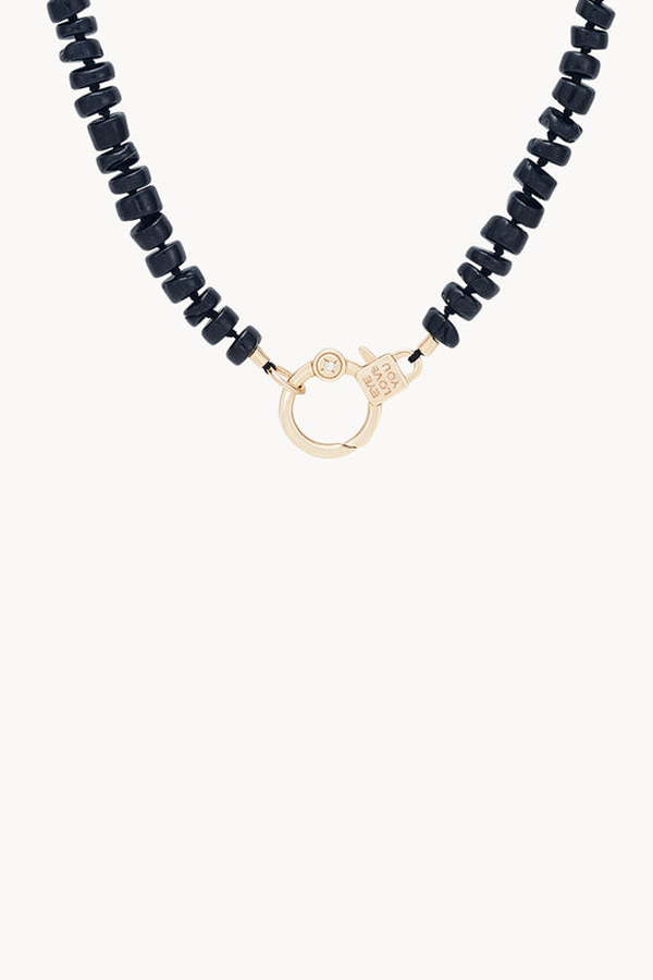 bluboho Eye Love You Onyx Beaded Charm Necklace