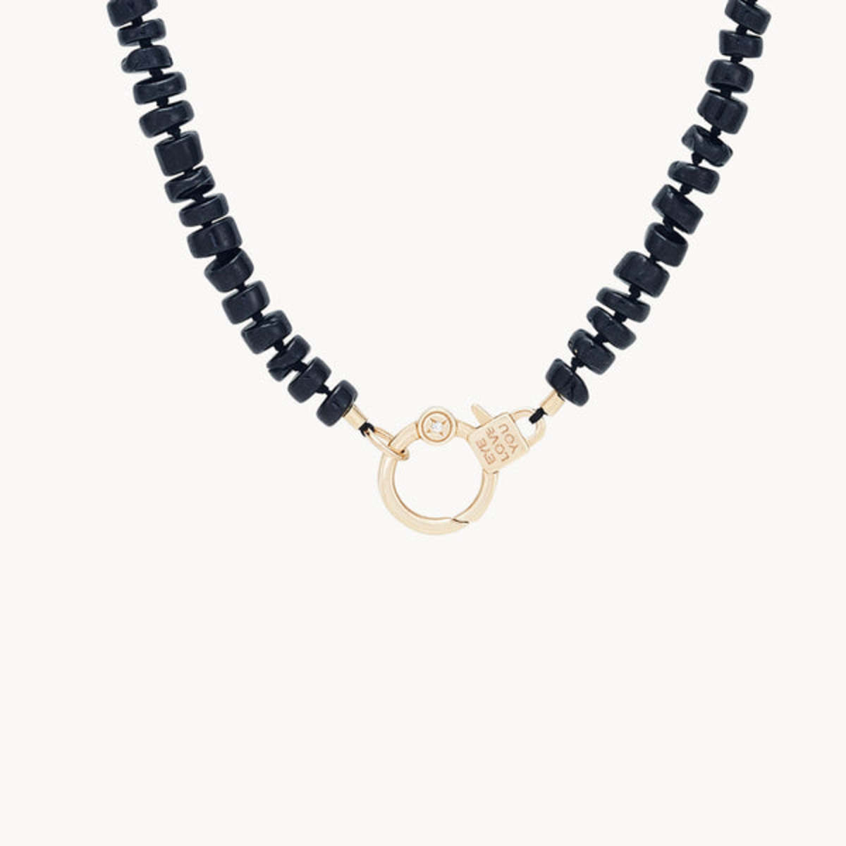 bluboho Eye Love You Onyx Beaded Charm Necklace - Image 1 of 6