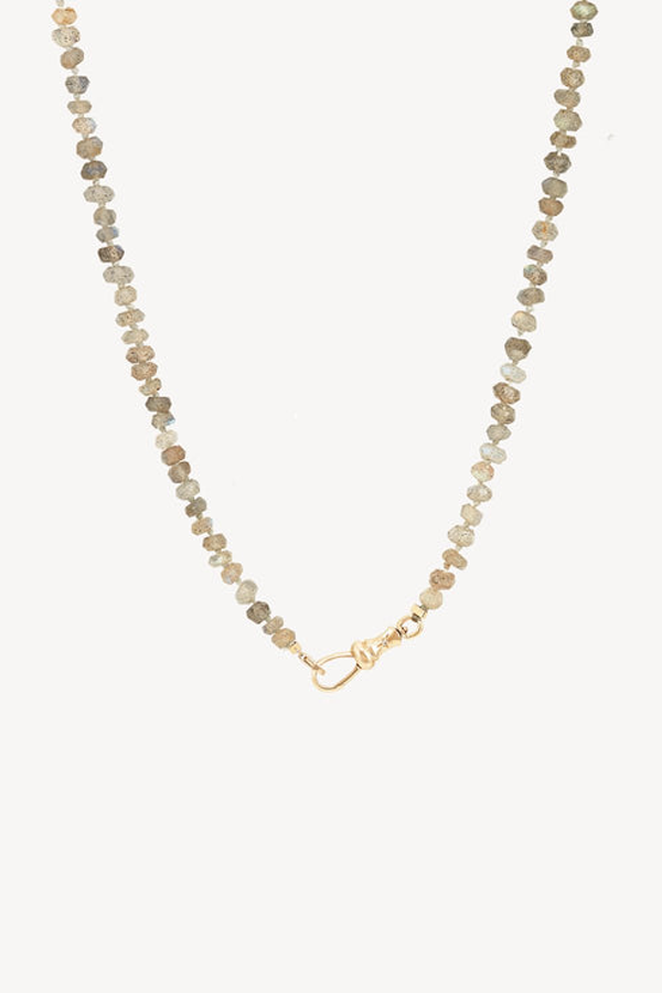 bluboho Labradorite Beaded Mood Necklace - 10k Yellow Gold