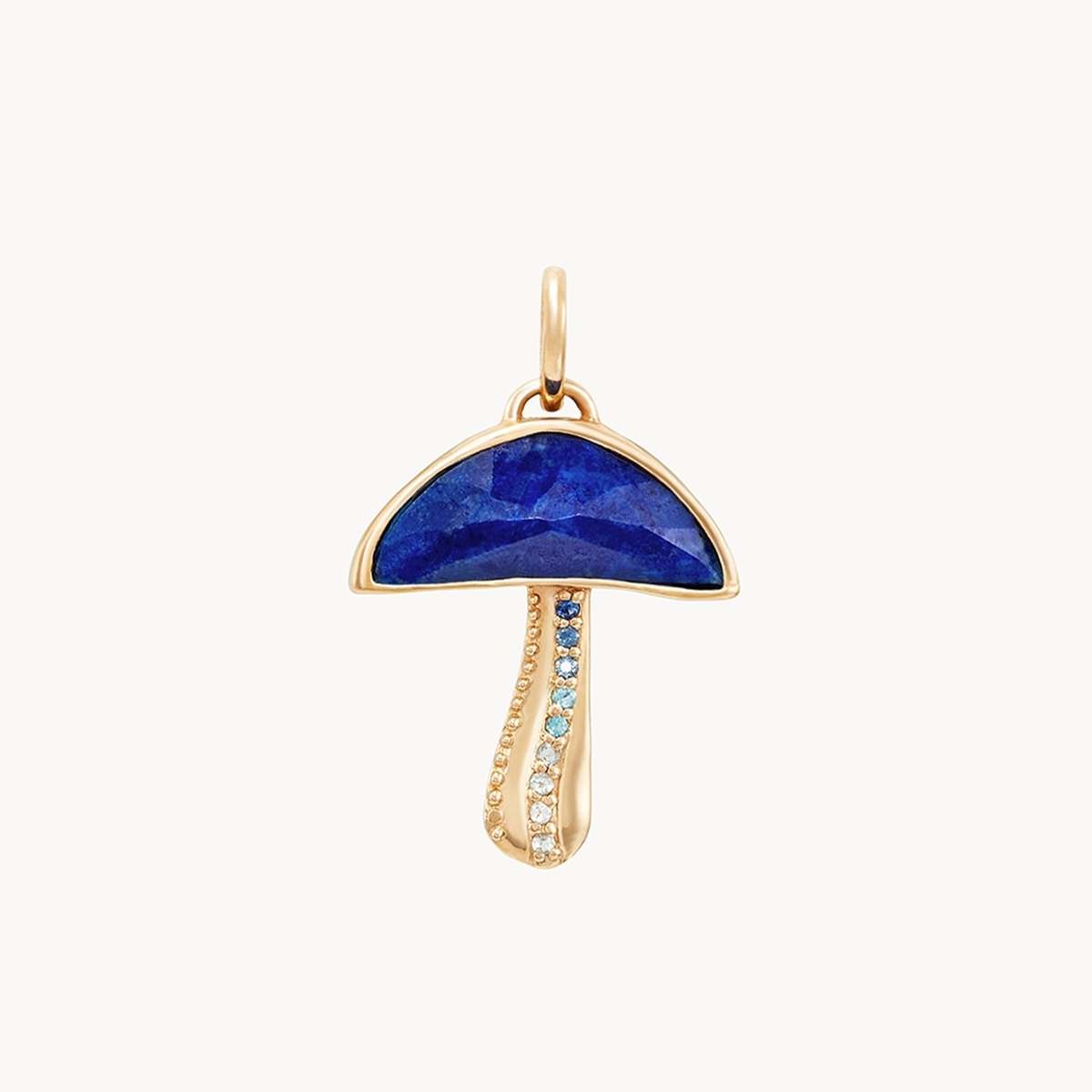 bluboho Night Gazer Mushroom Charm - 10k Yellow Gold - Image 1 of 5