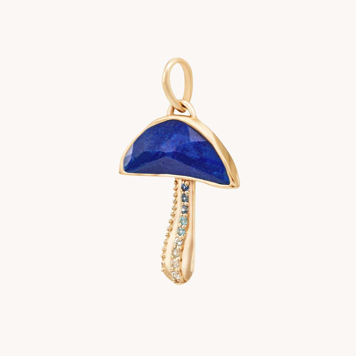 bluboho Night Gazer Mushroom Charm - 10k Yellow Gold - Image 3 of 5