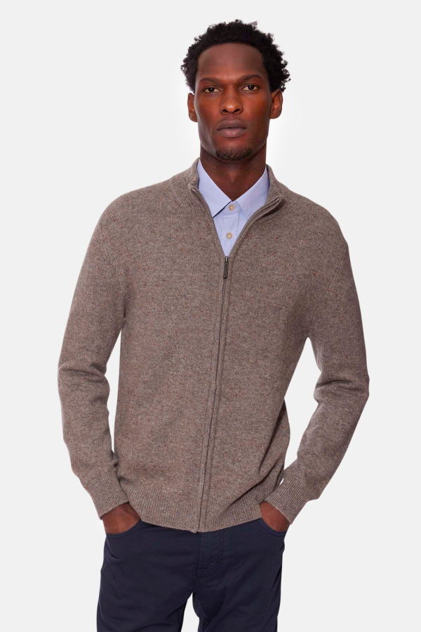 Blue&Cream Gio Cashmere Full Zip Sweater - Rocky Mountain