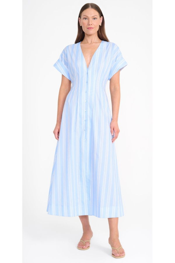 Staud Elle Dress - Ventura Stripe