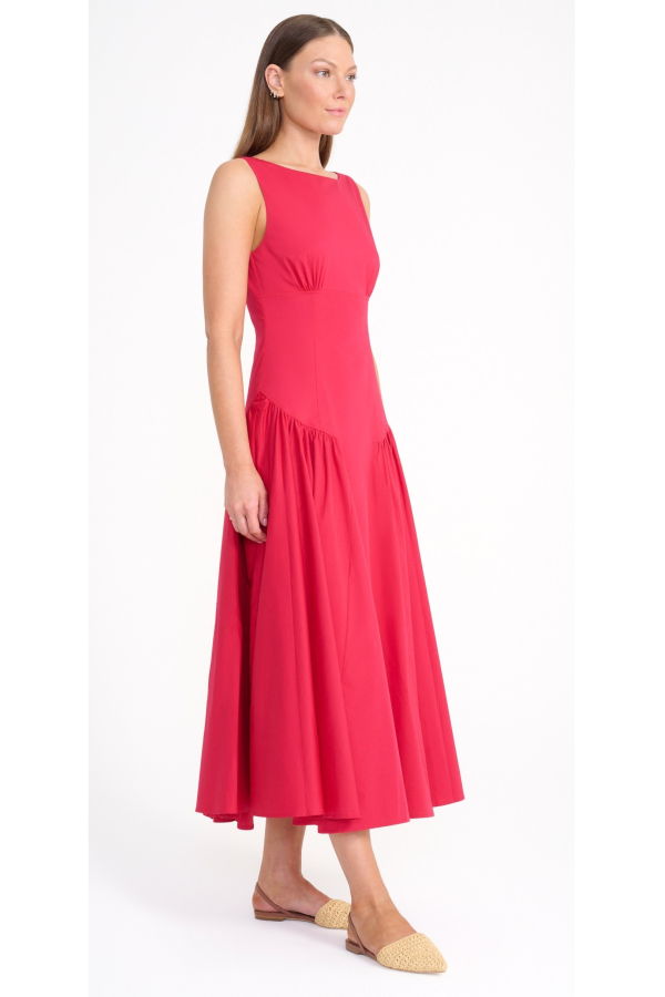 Staud Gwen Dress - Cherry
