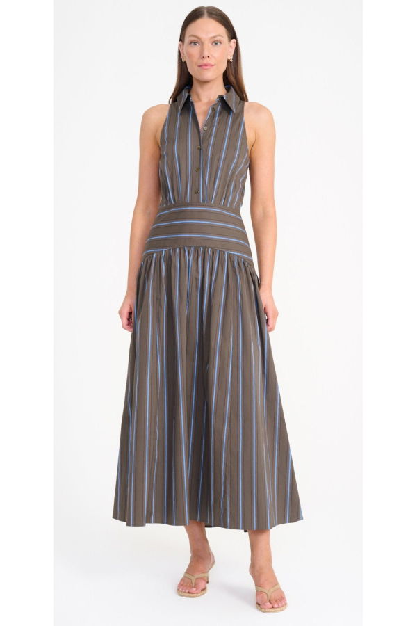Staud Romy Dress - Huntington Stripe