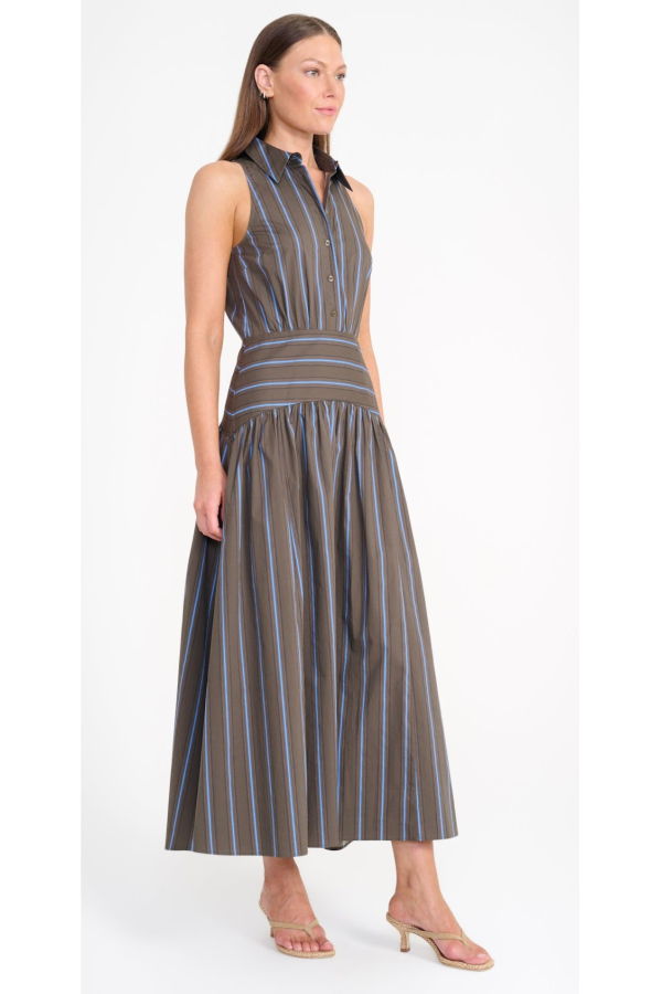 Staud Romy Dress - Huntington Stripe