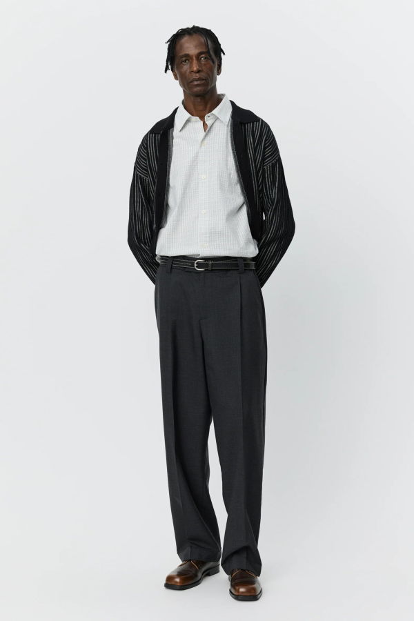 mfpen Patch Trouser - Grey Dry Wool