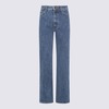 khaite Blue Cotton Jeans - Boone - Thumbnail 1