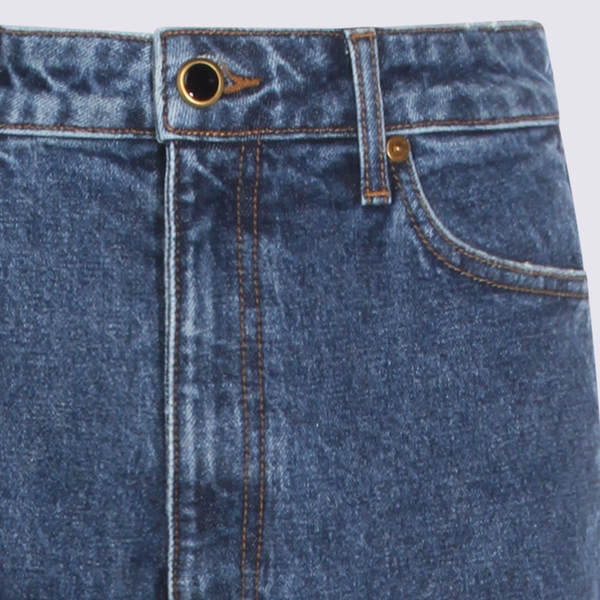 khaite Blue Cotton Jeans - Boone