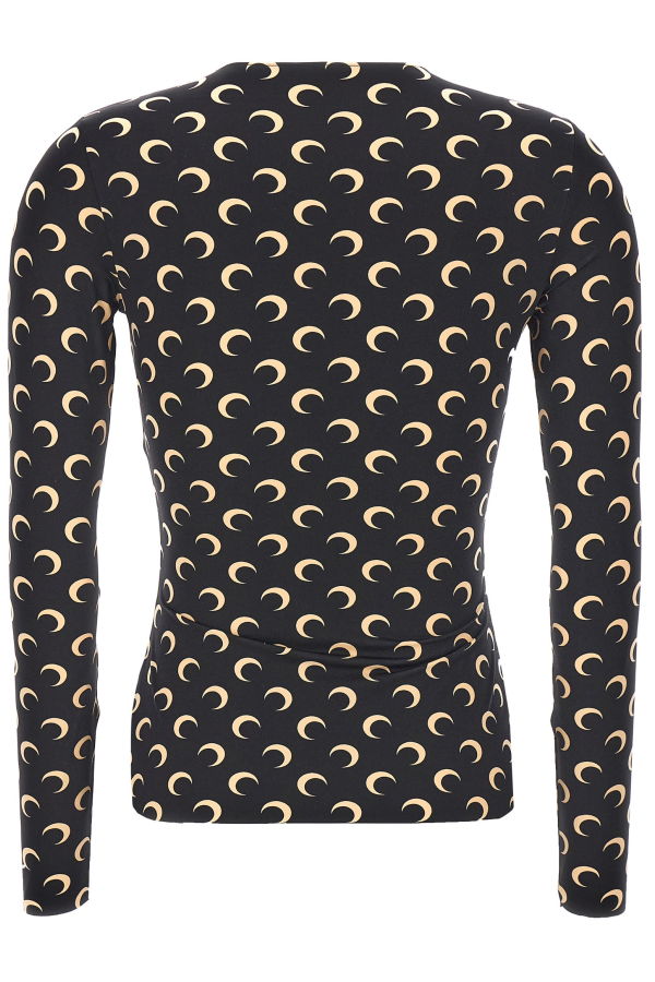 MARINE SERRE Moon Printed Jersey T-Shirt - Black