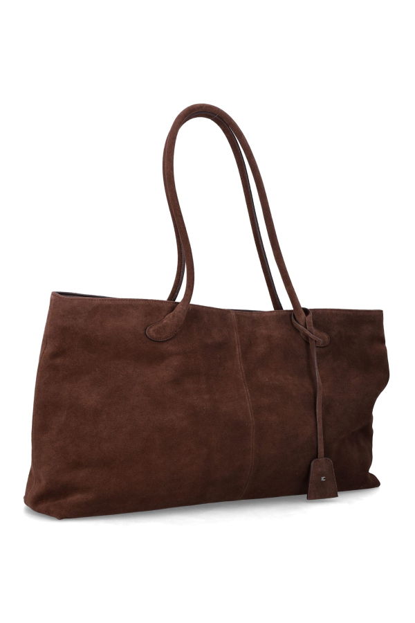 LOW CLASSIC Haricot Suede Tote Bag - Brown