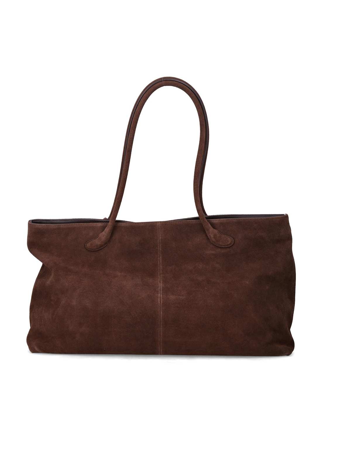 LOW CLASSIC Haricot Suede Tote Bag - Brown - Image 3 of 3