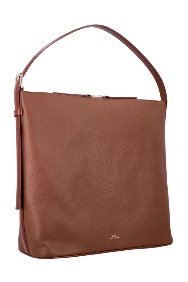 A.P.C. Vera Leather Shoulder Bag - Noisette