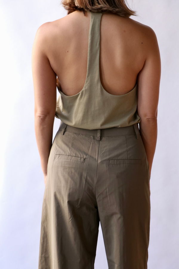 Tibi Racerback Tank - Fennel