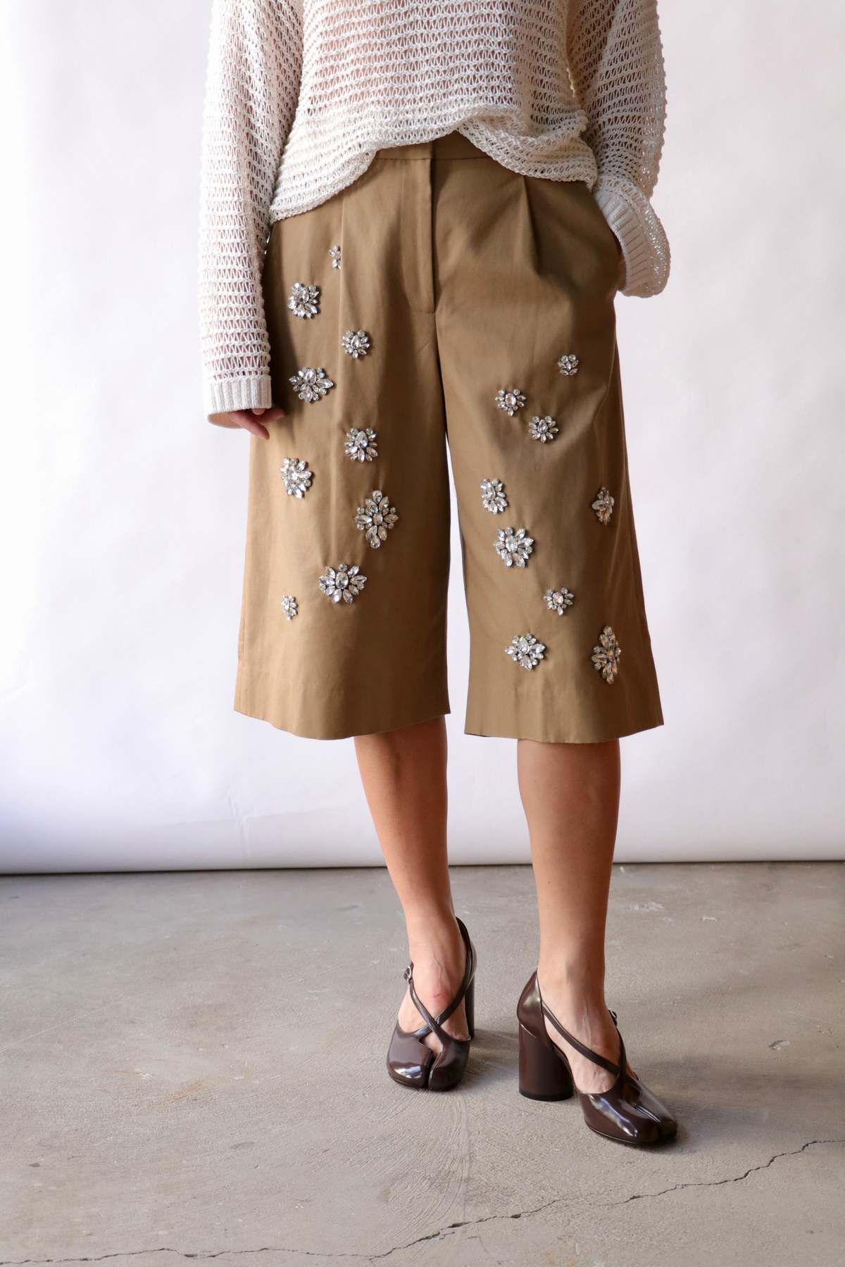 TWP The Water-Repellent Cotton Canvas City Short with Crystals - British Khaki - Image 3 of 5