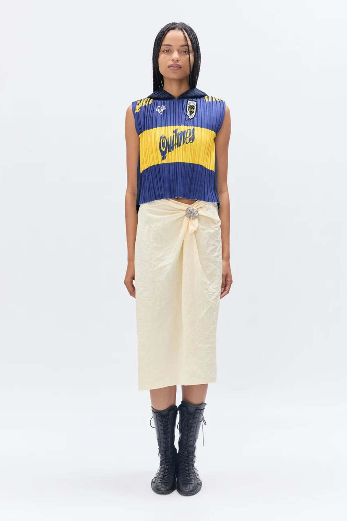 Renata Brenha Knot Skirt - Butter - Image 1 of 3