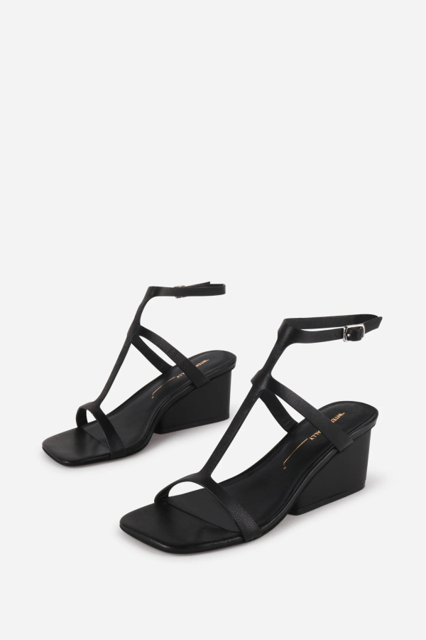 "INTENTIONALLY __________." SEMY Wedge Sandal - Black